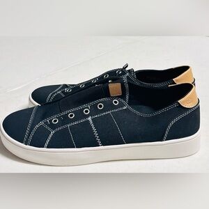 Spenco Malibu Slip-On Sneakers Shoes Womens 11‎ Dark Blue Canvas Laceless Eyelet